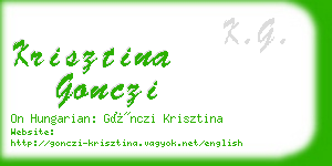 krisztina gonczi business card